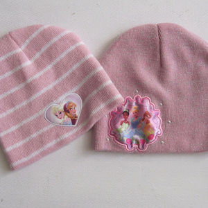 DISNEY Beanie Hat Girls Frozen Elsa Anna LOT of 2